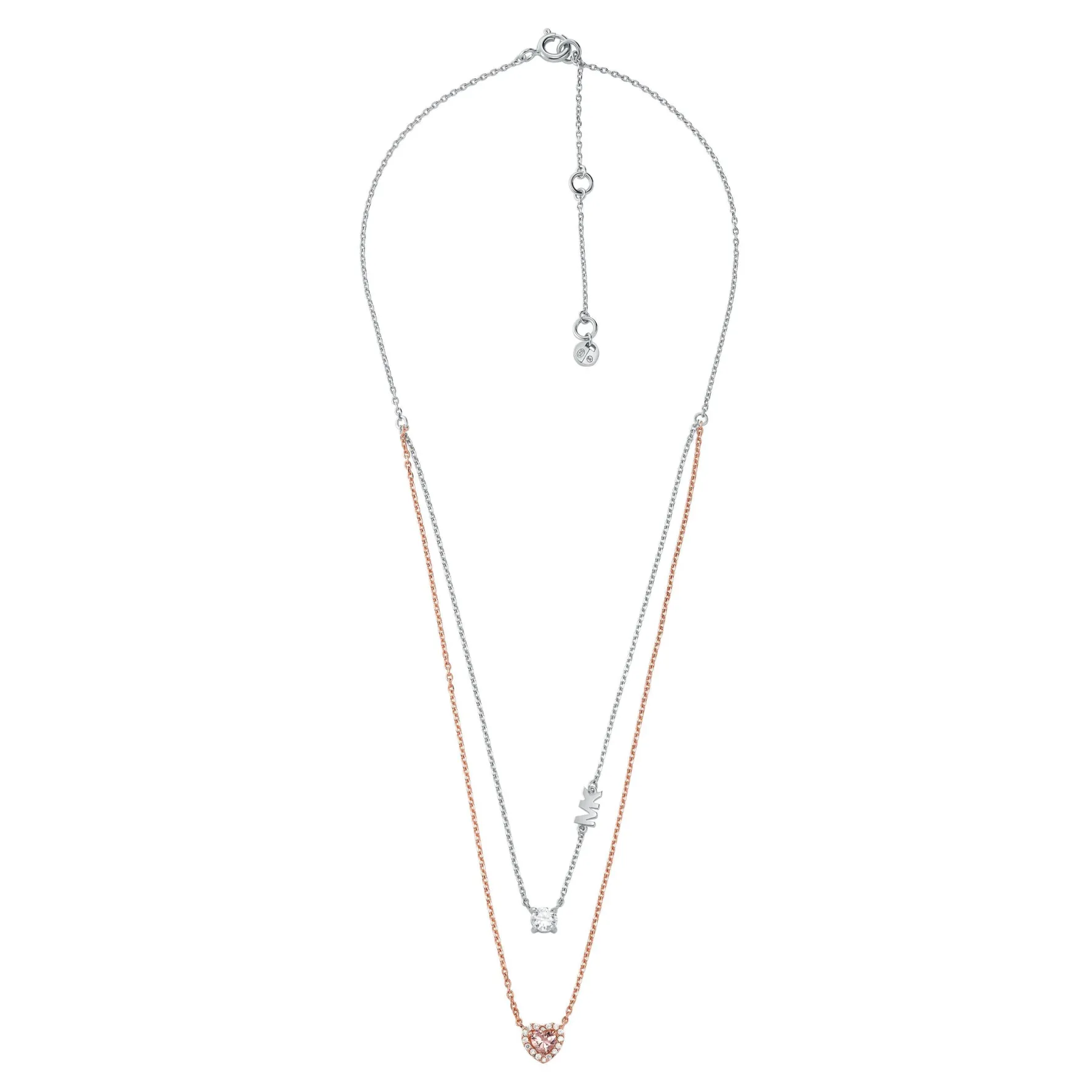 Michael Kors 14ct Rose Gold Plated Love Necklace
