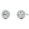 Michael Kors Custom Kors Logo Silver Cubic Zirconia Stud Earrings