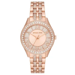 Michael Kors Harlowe 38mm Rose Gold Tone Crystal Ladies Watch