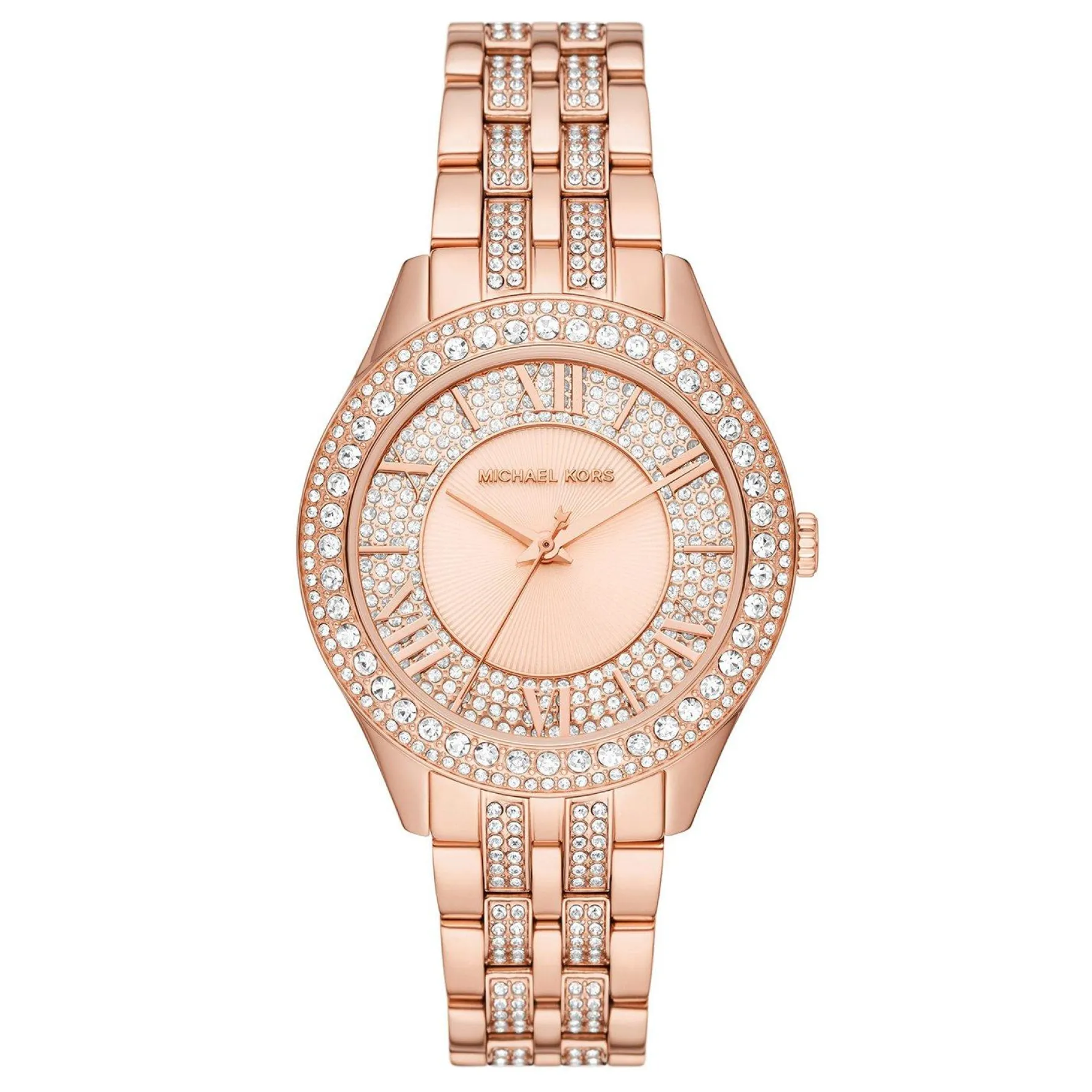 Michael Kors Harlowe 38mm Rose Gold Tone Crystal Ladies Watch