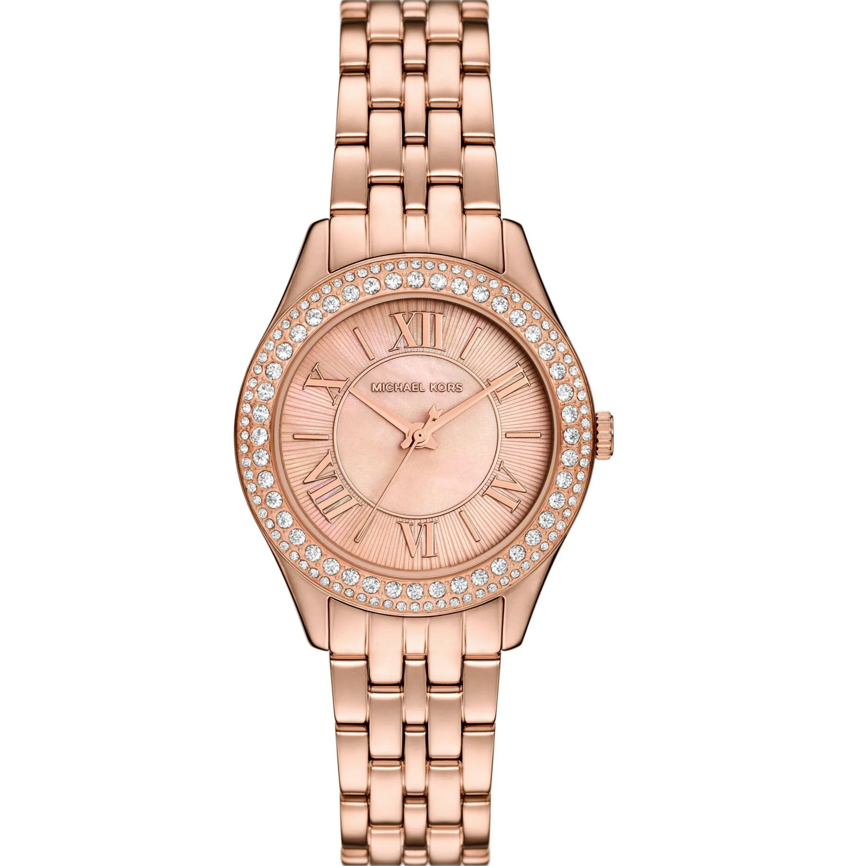 Michael Kors Harlowe 33mm Rose Gold Tone Crystal Ladies Watch