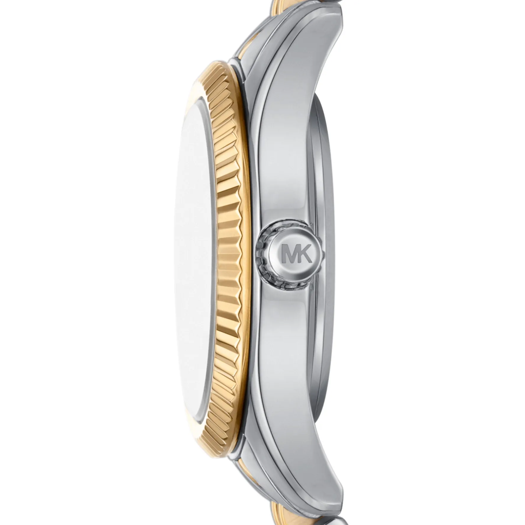 Michael Kors Lexington 26mm Stainless Steel and Yellow Gold Tone Watch and Crystal Bracelet Set