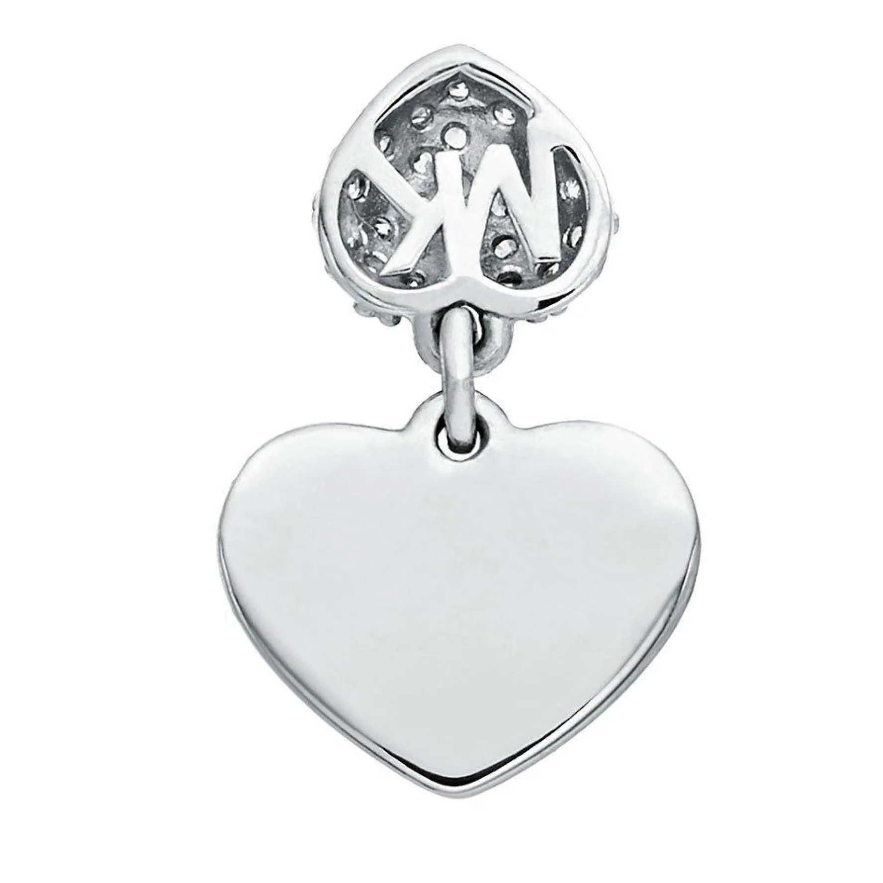 Michael Kors Love Silver Cubic Zirconia Heart Pendant