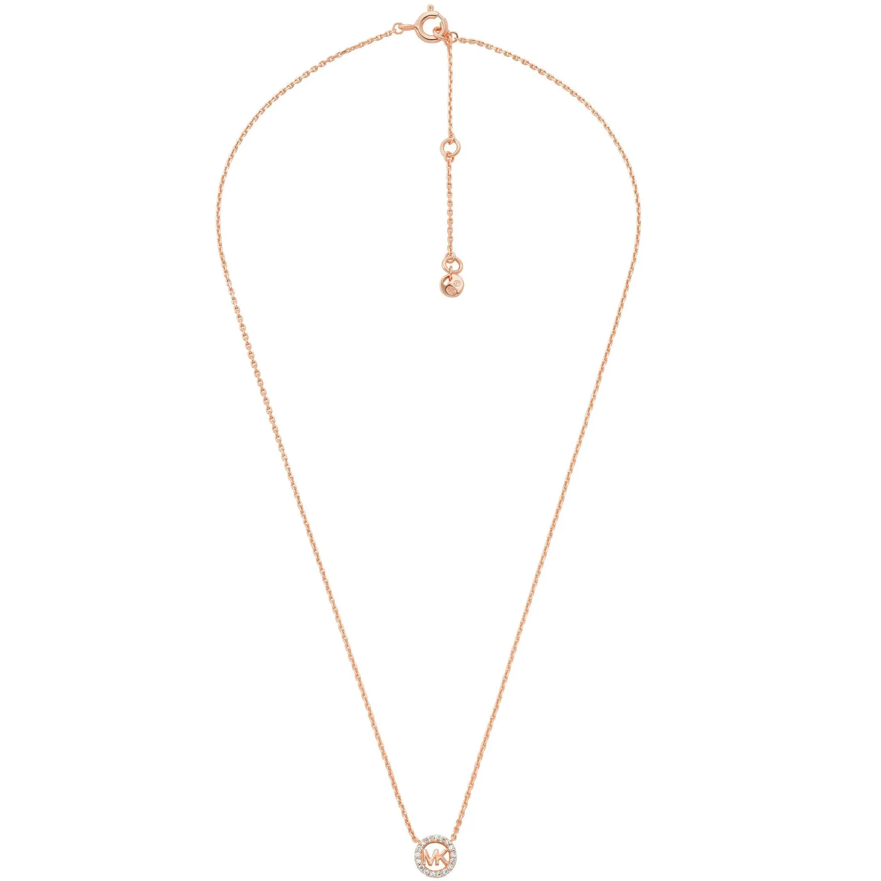 Michael Kors Rose Gold Plated Cubic Zirconia Necklace