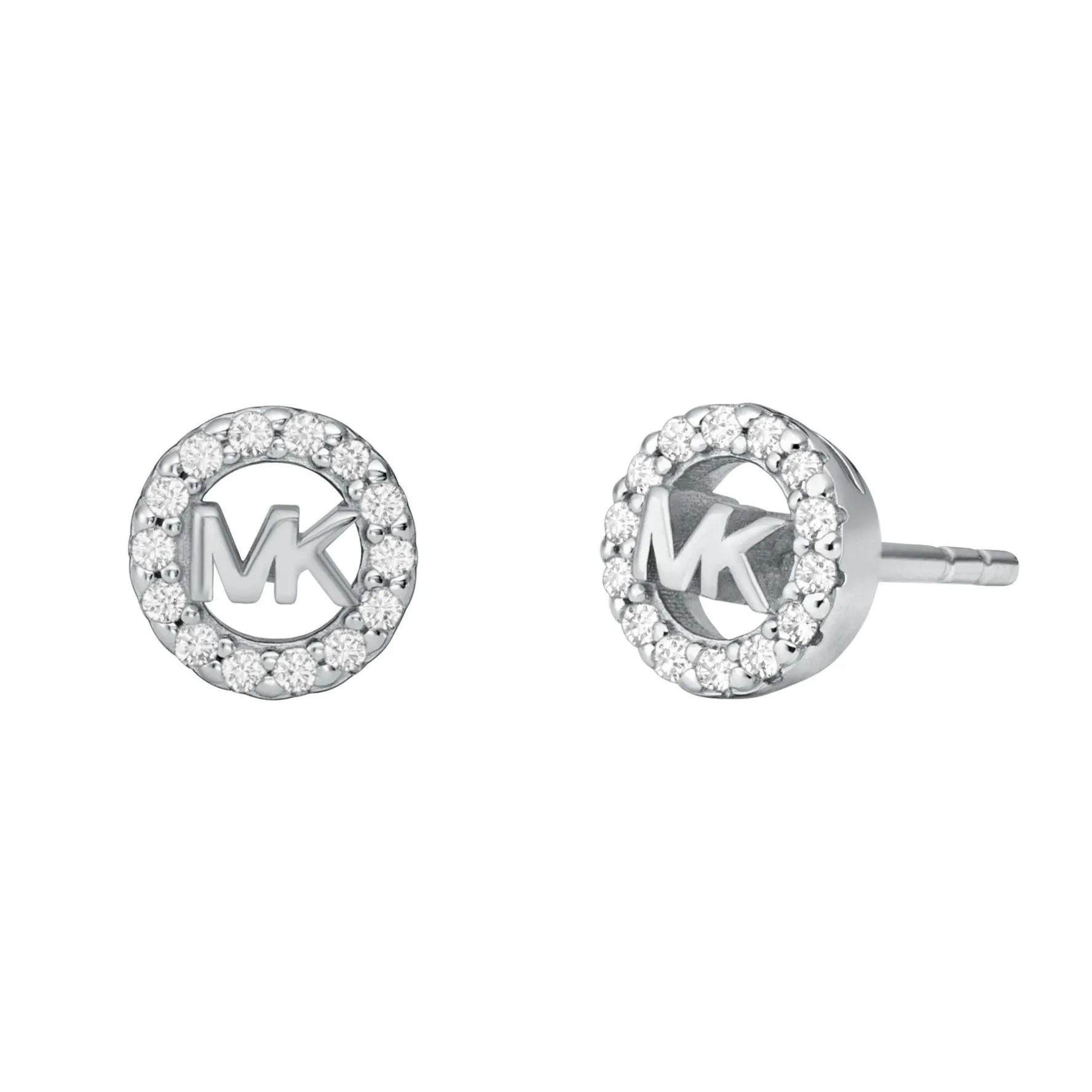 Michael Kors Silver Cubic Zirconia Stud Earrings