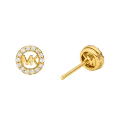 Michael Kors Yellow Gold Plated Cubic Zirconia Stud Earrings