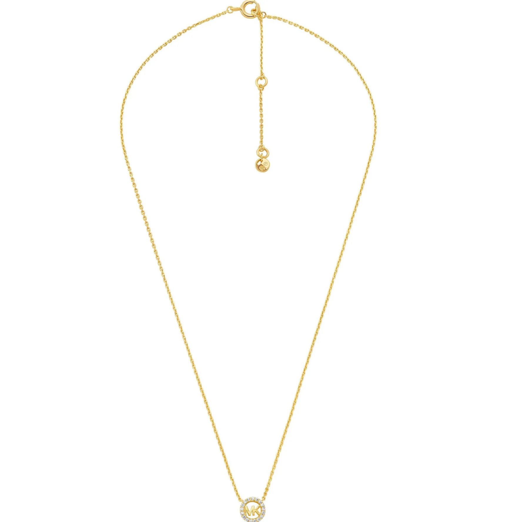 Michael Kors Yellow Gold Plated Cubic Zirconia Necklace