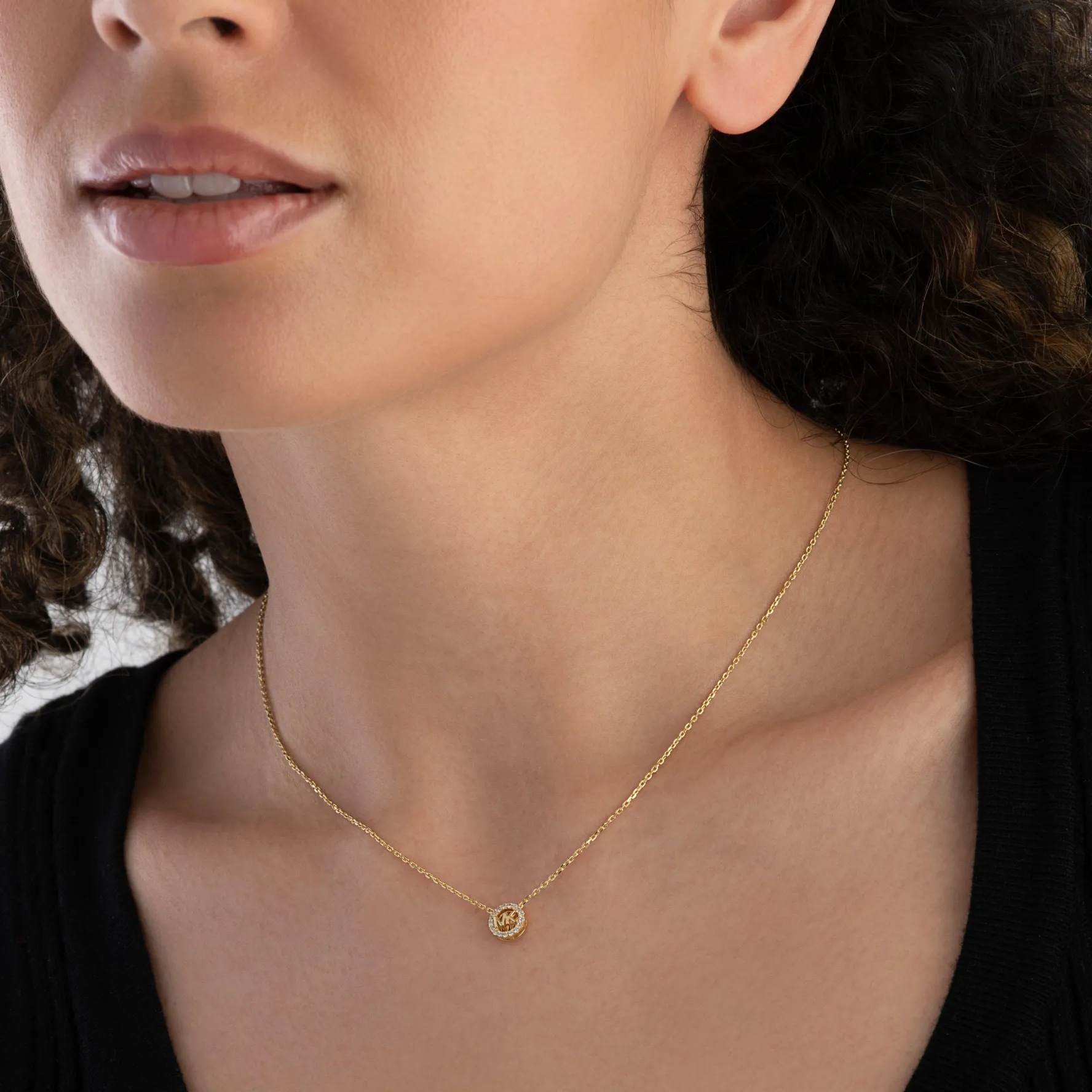 Michael Kors Yellow Gold Plated Cubic Zirconia Necklace