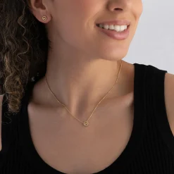 Michael Kors Yellow Gold Plated Cubic Zirconia Necklace