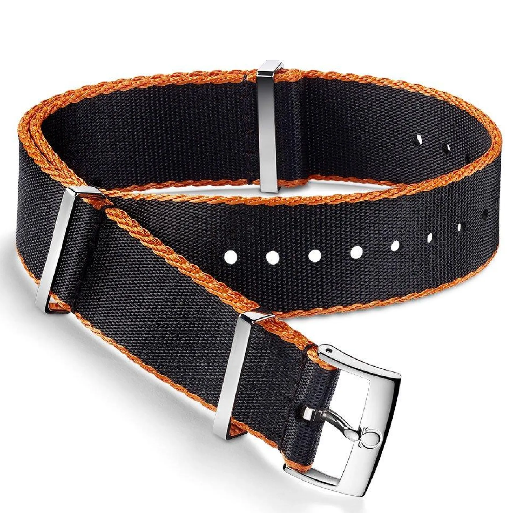 OMEGA Black and Orange Nato Watch Strap