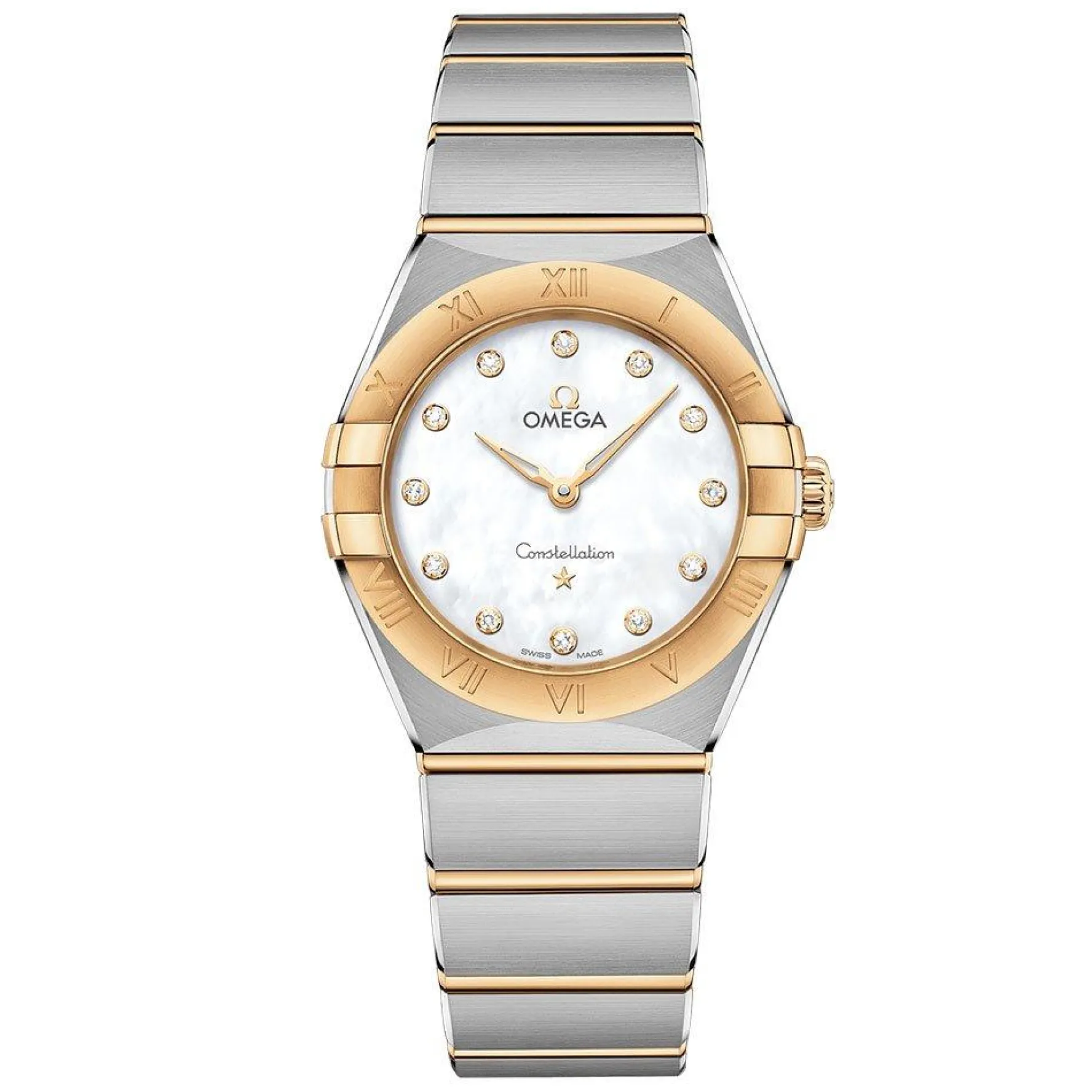 OMEGA Constellation 28mm 18K Gold Diamond Ladies Watch