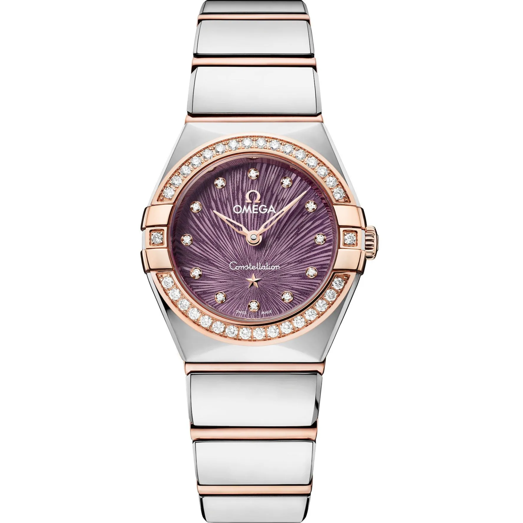 OMEGA Constellation 25mm Stainless Steel and 18K Sedna Gold Diamond Ladies Watch