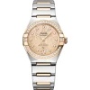 OMEGA Constellation 29mm Stainless Steel and 18K Moonshine Gold Diamond Ladies Watch