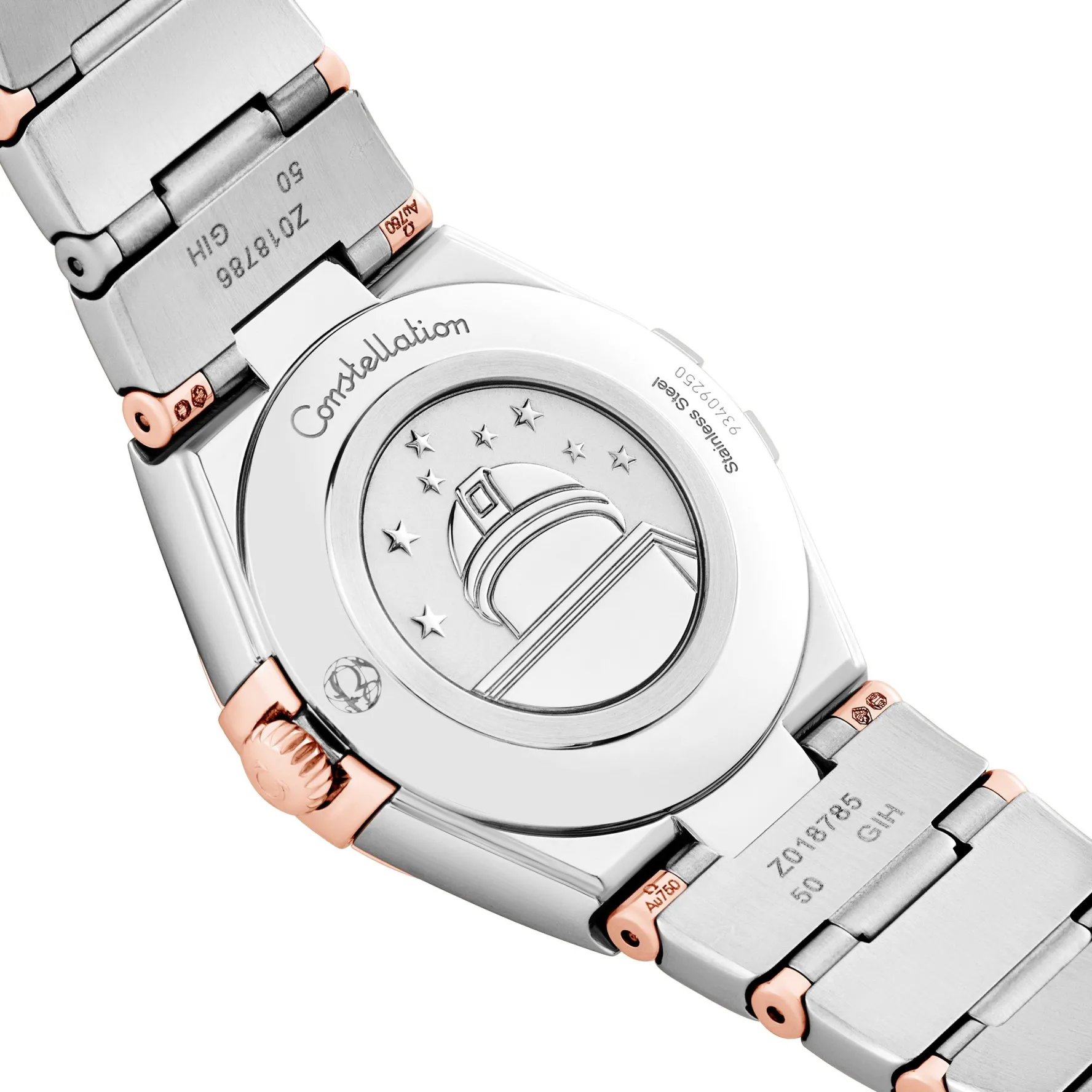OMEGA Constellation 28mm Stainless Steel and 18K Sedna Gold Diamond Ladies Watch