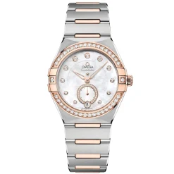 OMEGA Constellation 34mm Stainless Steel 18K Sedna Gold Automatic Ladies Watch