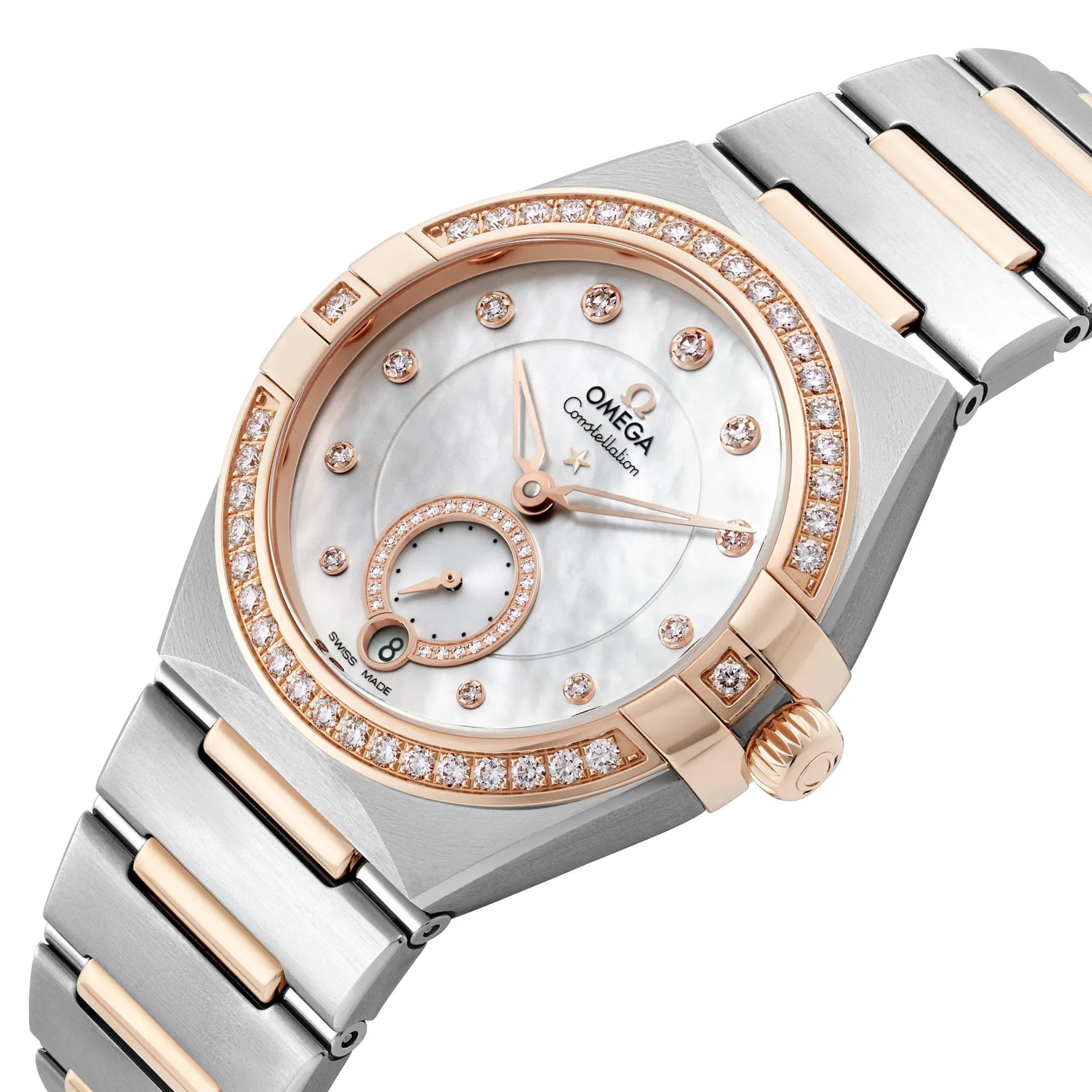 OMEGA Constellation 34mm Stainless Steel 18K Sedna Gold Automatic Ladies Watch