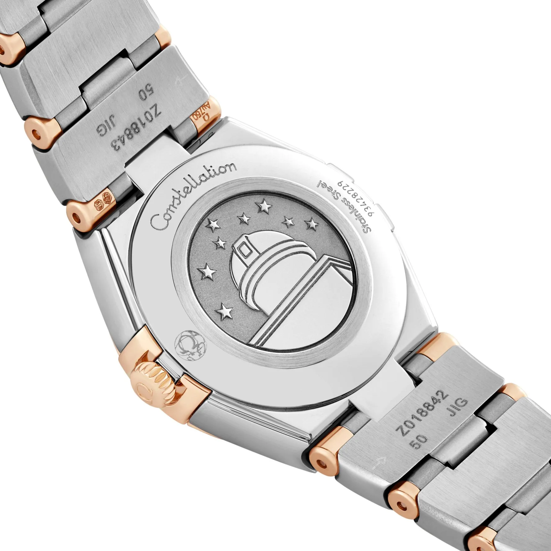 OMEGA Constellation 25mm Stainless Steel and Moonshine Gold Diamond Ladies Watch