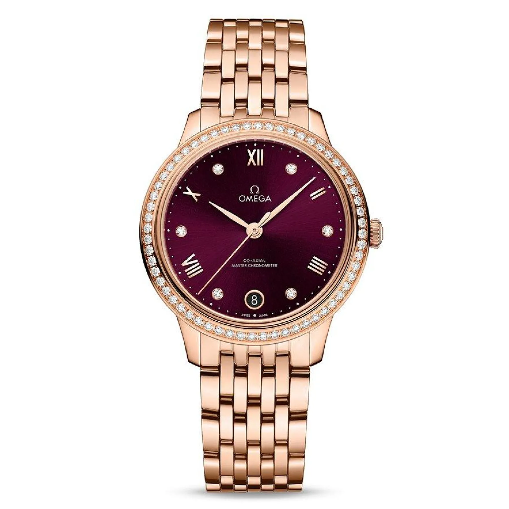 OMEGA De Ville Prestige 34mm 18K Sedna Gold Diamond Automatic Ladies Watch