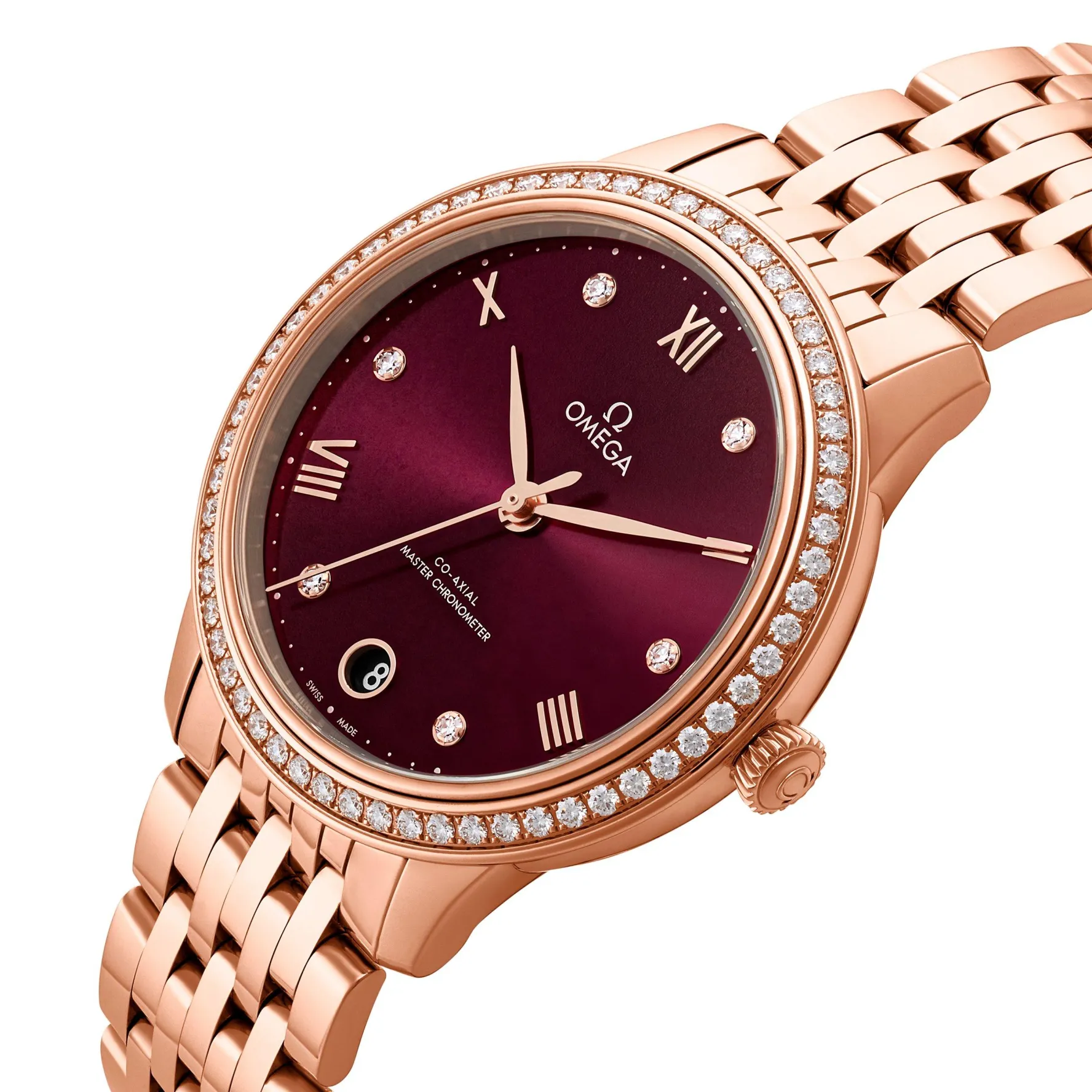 OMEGA De Ville Prestige 34mm 18K Sedna Gold Diamond Automatic Ladies Watch