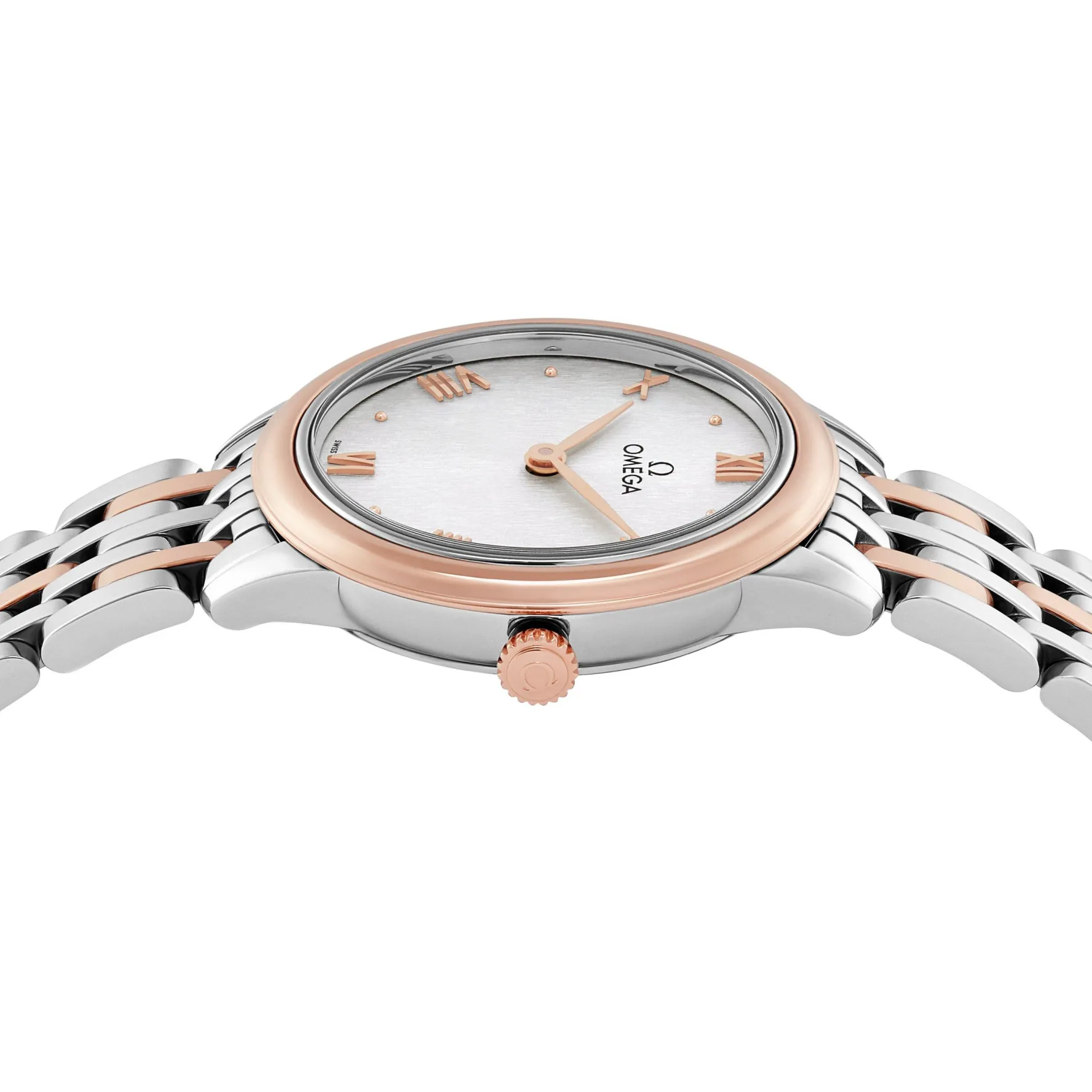OMEGA De Ville Prestige 27.5mm Stainless Steel and 18K Sedna Gold Ladies Watch