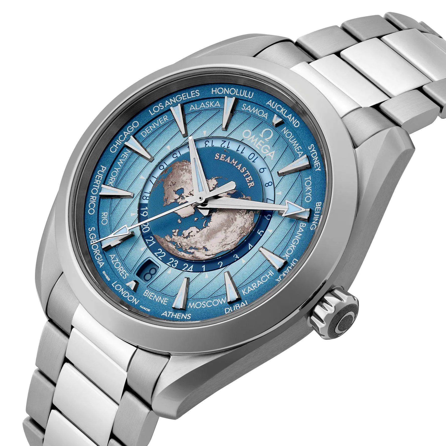 OMEGA Seamaster Aqua Terra 150M 43mm Co-Axial Master Chronometer Worldtimer Men’s Watch