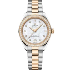 OMEGA Seamaster Aqua Terra 150M 30mm 18K Moonshine Gold Diamond Automatic Watch