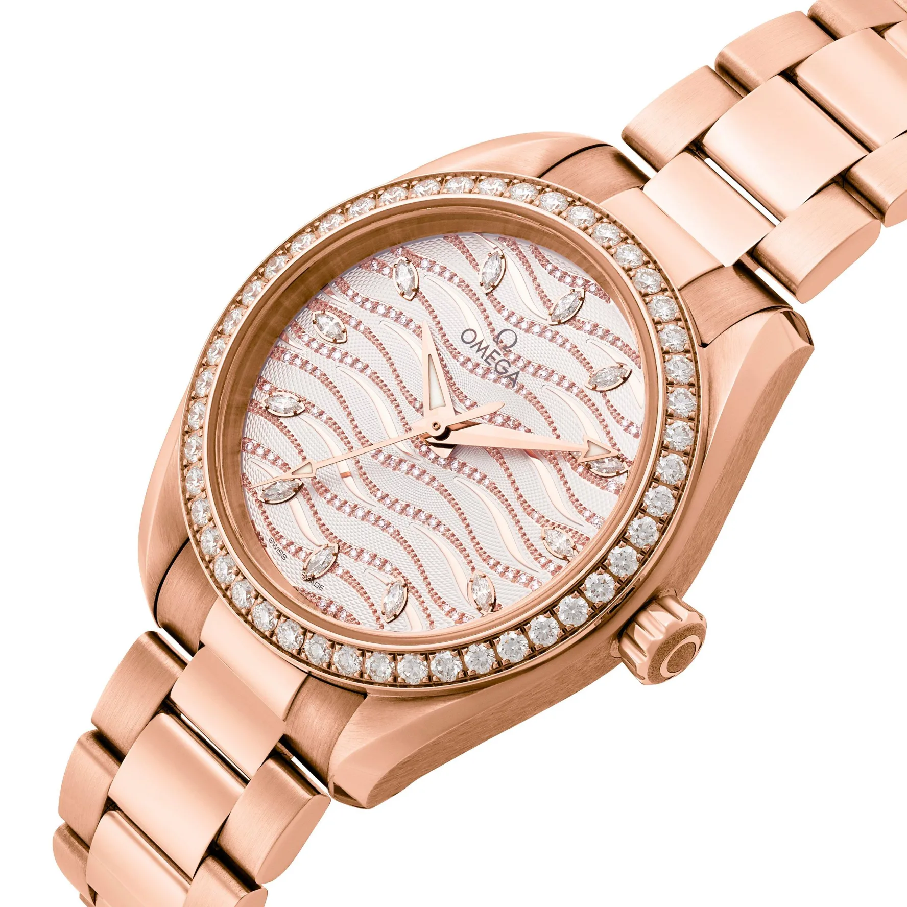 OMEGA Seamaster Aqua Terra 18ct Sedna Gold Automatic Diamond Ladies Watch