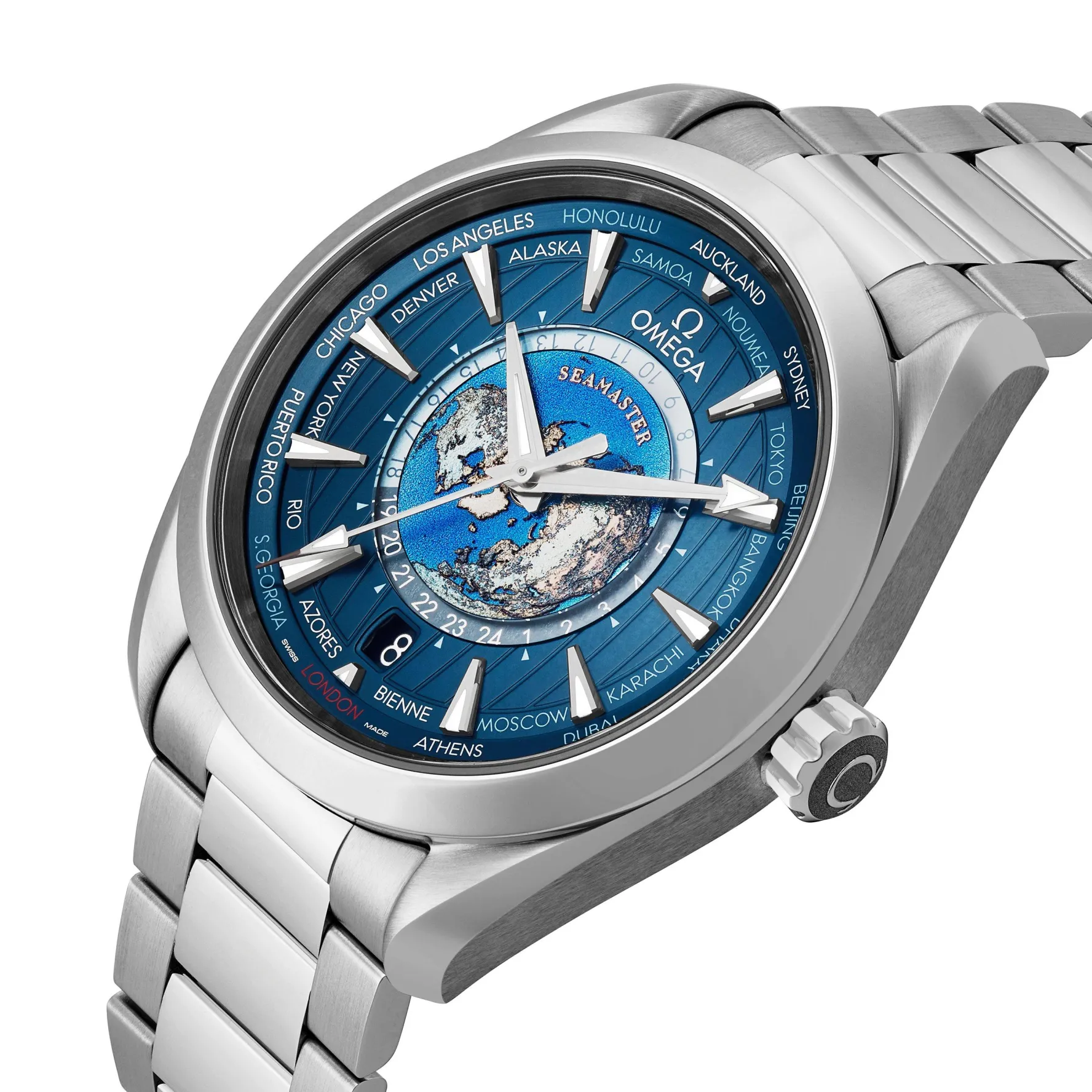 OMEGA Seamaster Aqua Terra 150M 43mm Co-Axial Master Chronometer Worldtimer Men's Watch