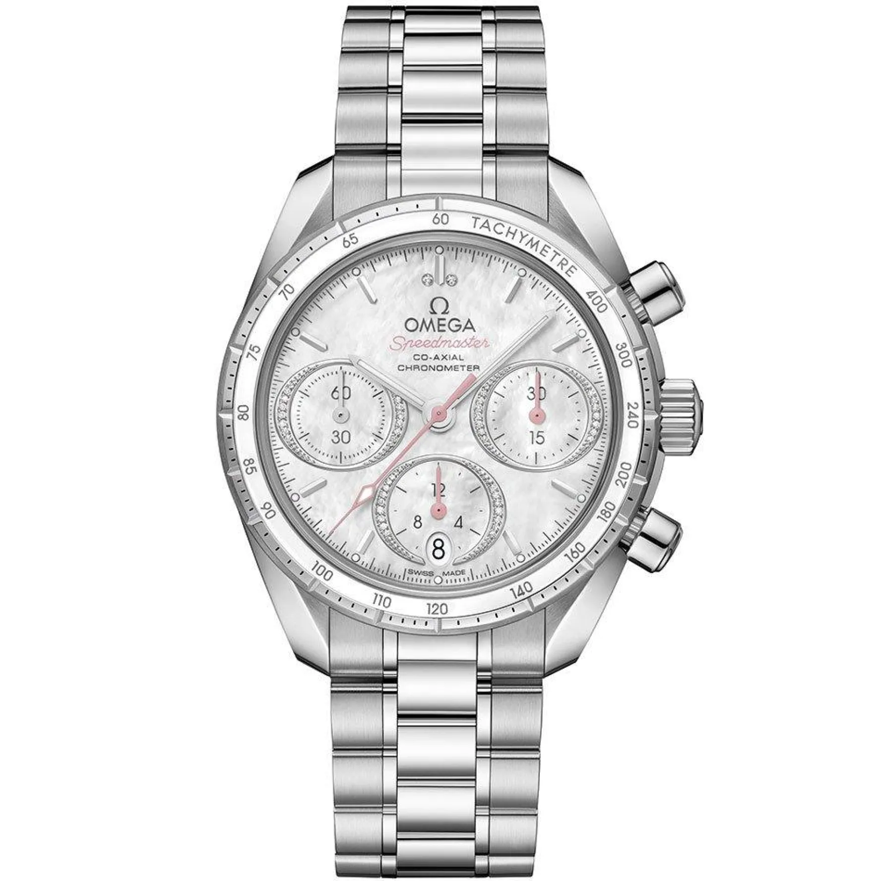 OMEGA Speedmaster 38mm Diamond Chronograph Automatic Ladies Watch