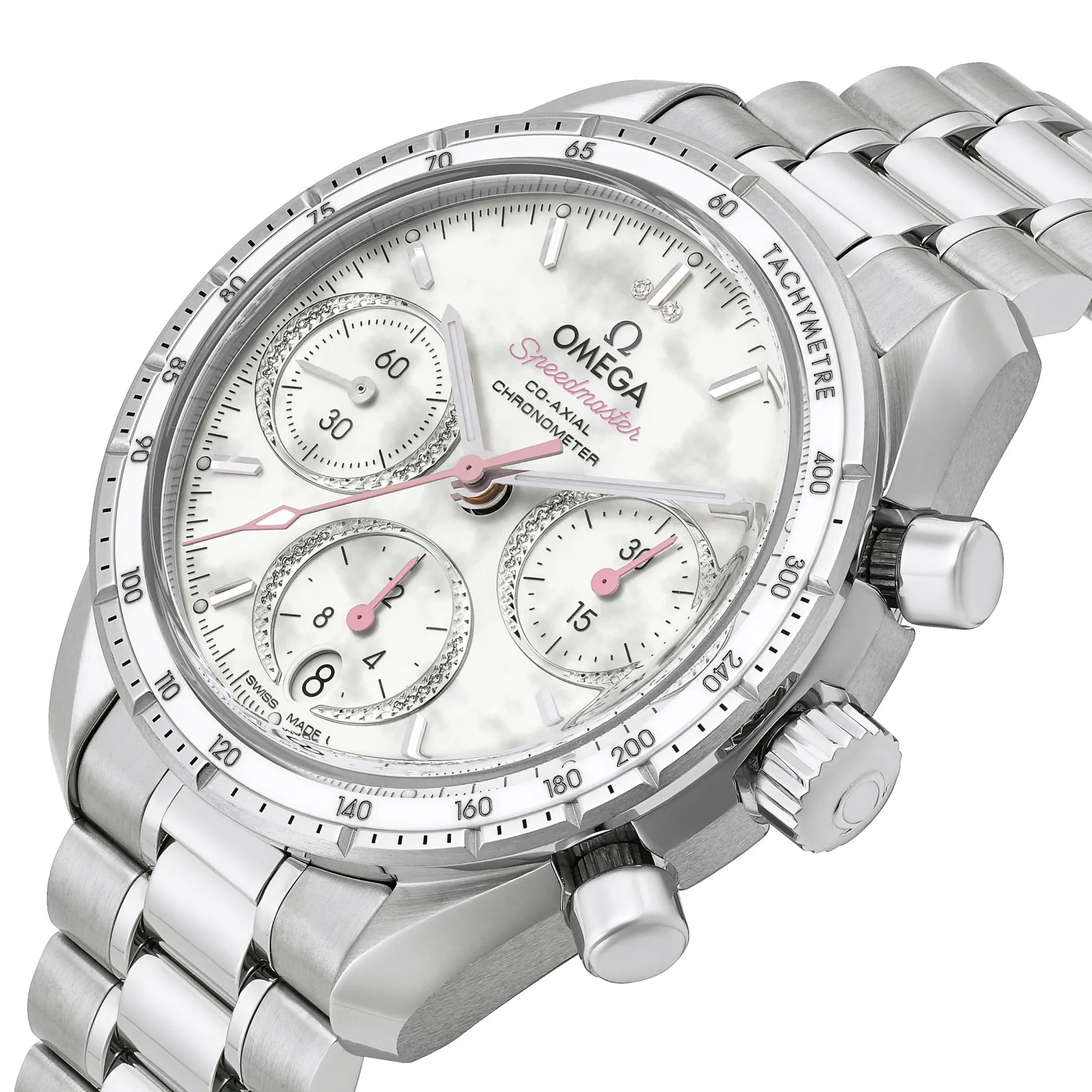 OMEGA Speedmaster 38mm Diamond Chronograph Automatic Ladies Watch