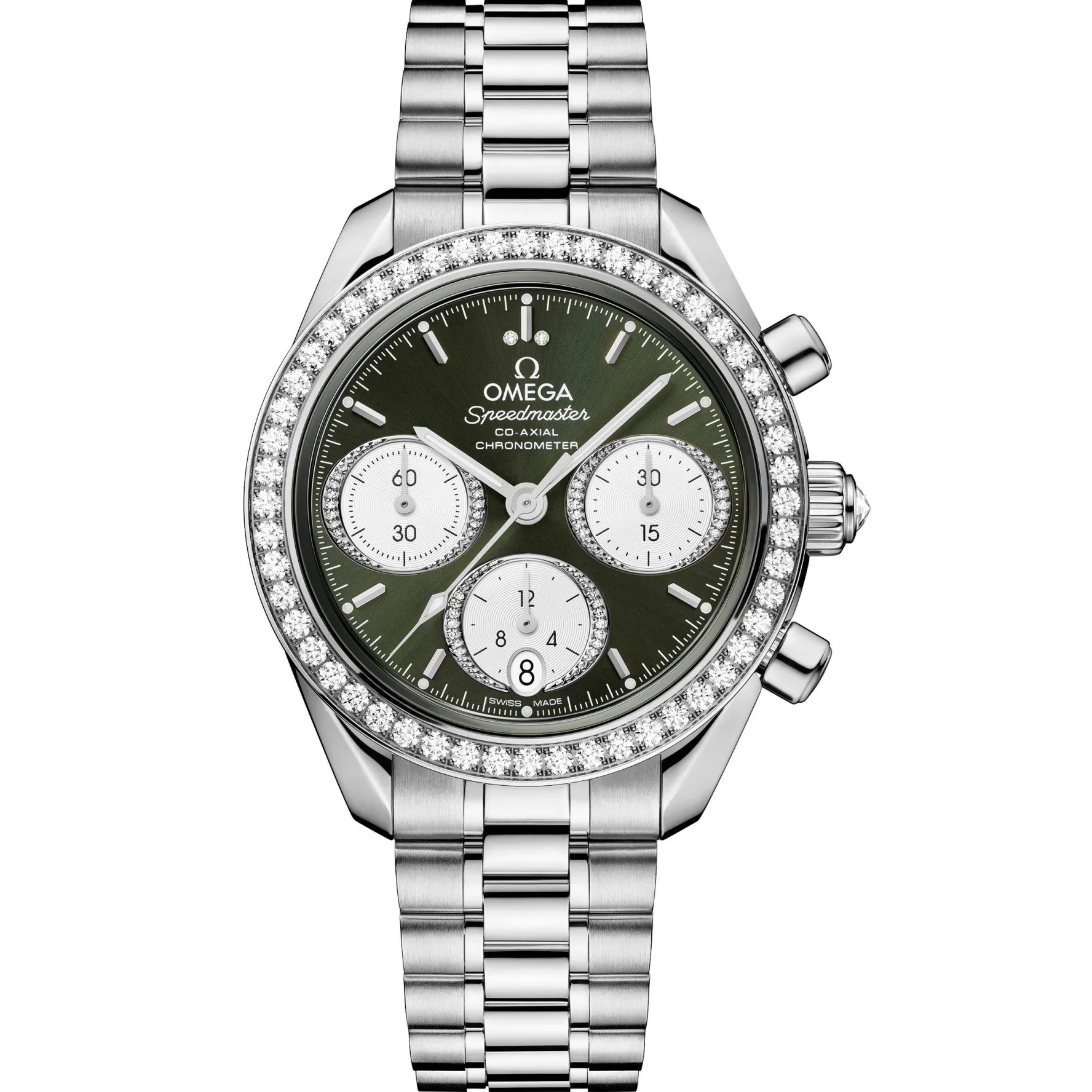 OMEGA Speedmaster 38mm Diamond Chronograph Automatic Ladies Watch