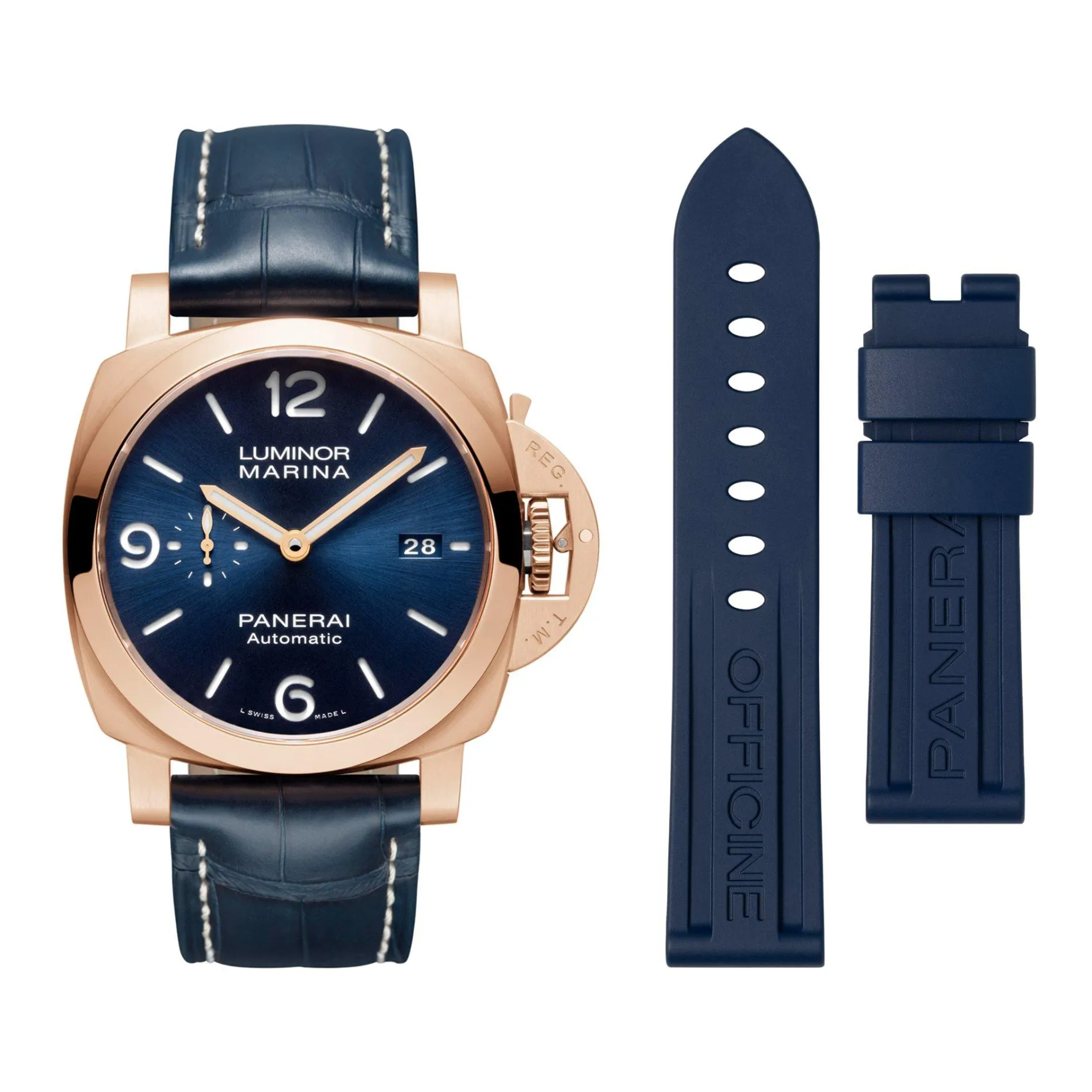 Panerai Luminor Marina Goldtech Sole Blue 44mm Automatic Men’s Watch