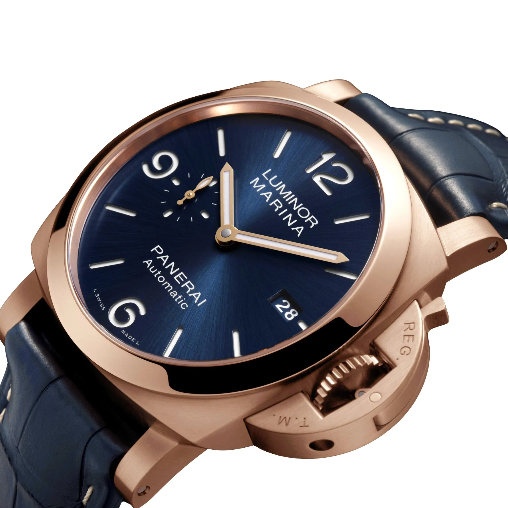 Panerai Luminor Marina Goldtech Sole Blue 44mm Automatic Men’s Watch