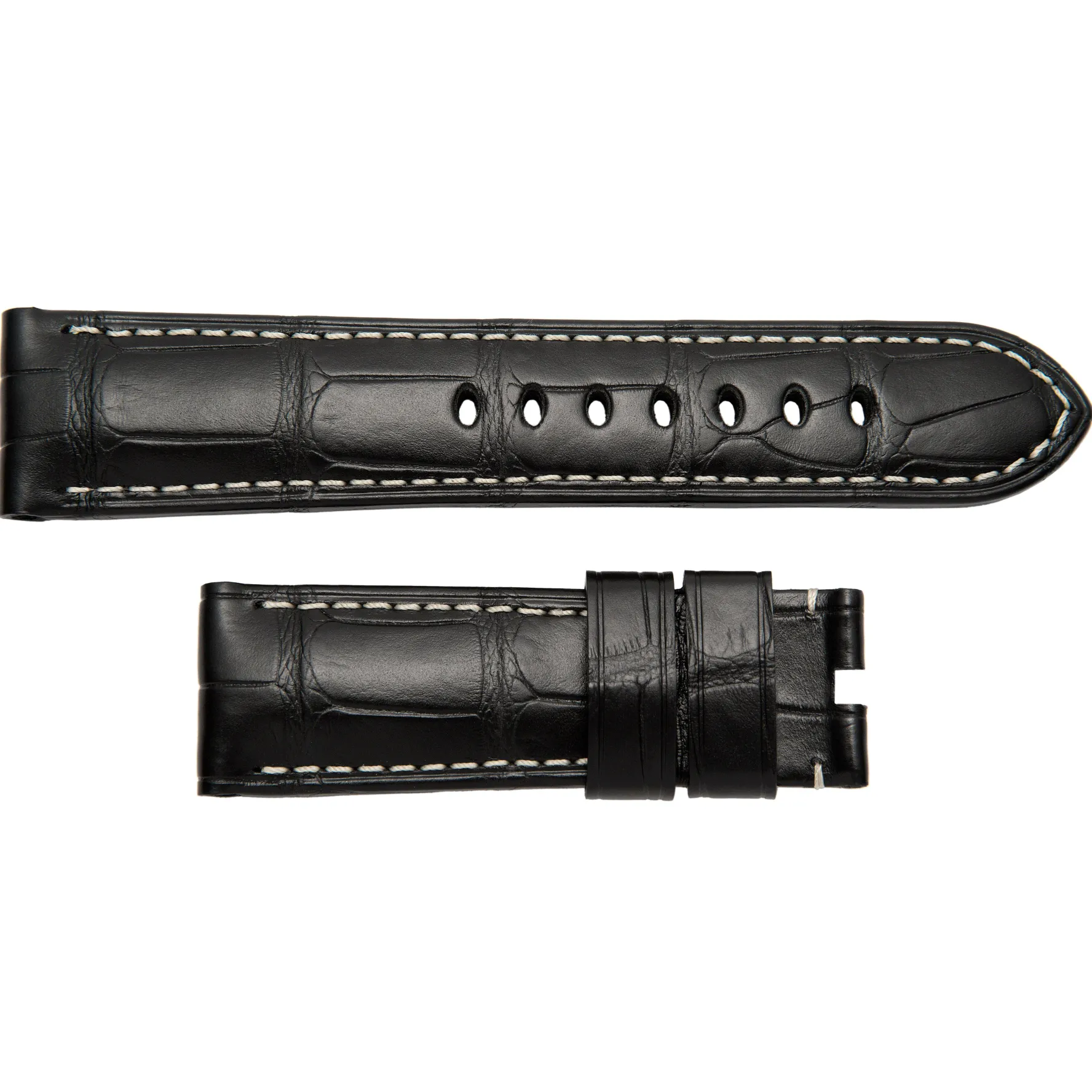 Panerai 24mm Black Alligator Watch Strap