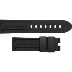 Panerai 22mm Black Rubber Watch Strap