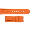 Panerai 24mm Orange Rubber Watch Strap