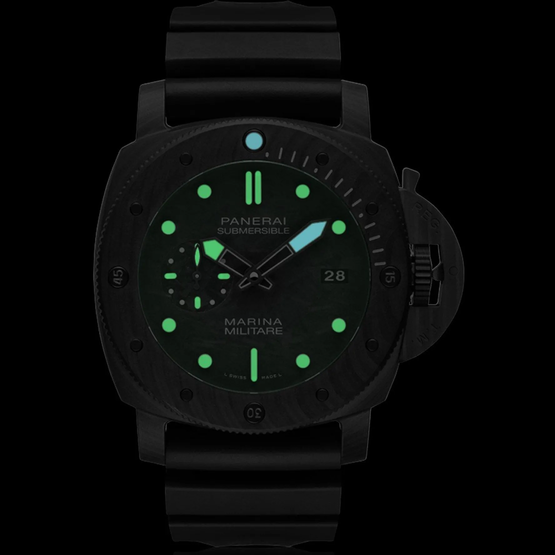 Panerai Submersible Marina Militare Carbotech 47mm Automatic Men’s Watch