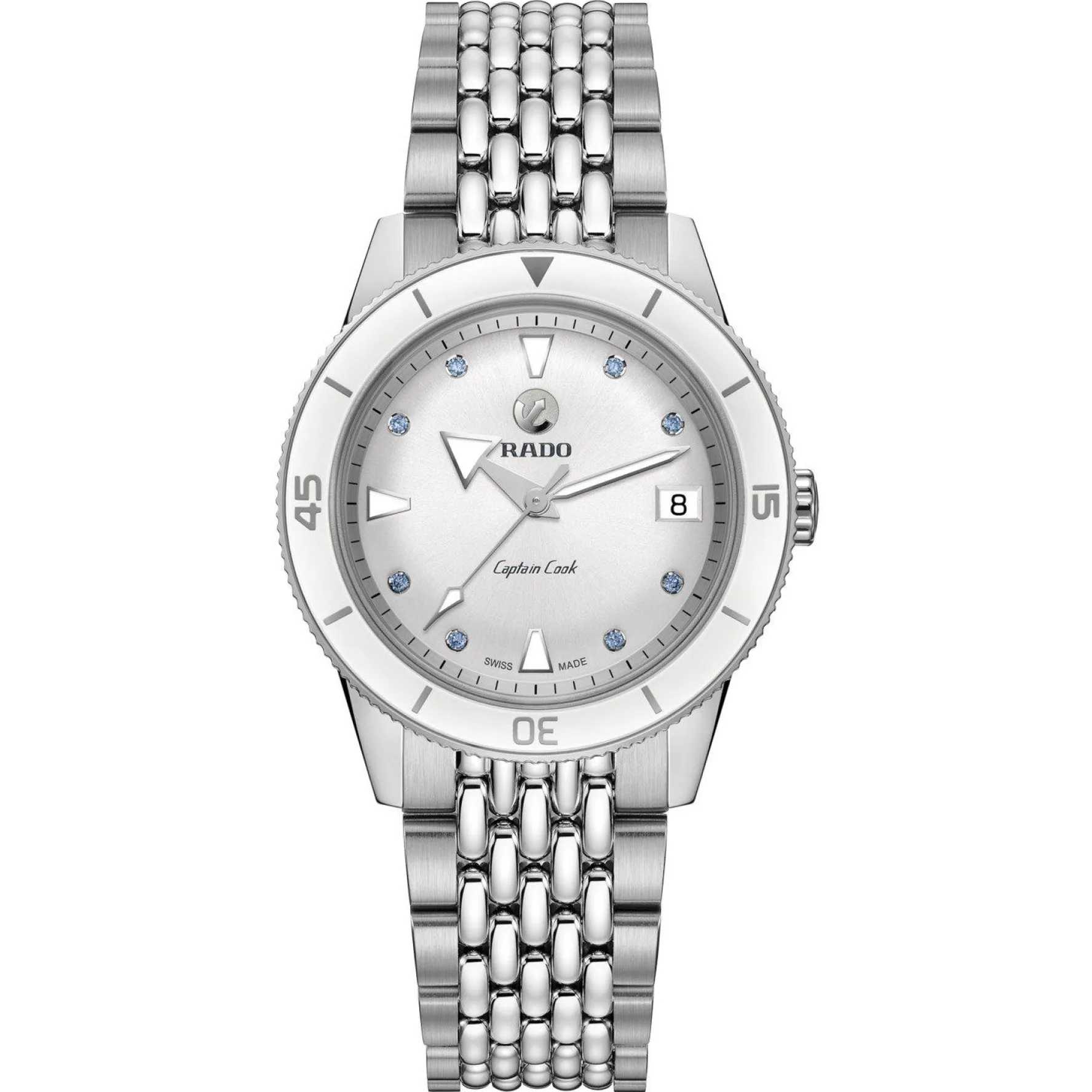 Rado Captain Cook 37mm High-Tech Ceramic Automatic Ladies Watch