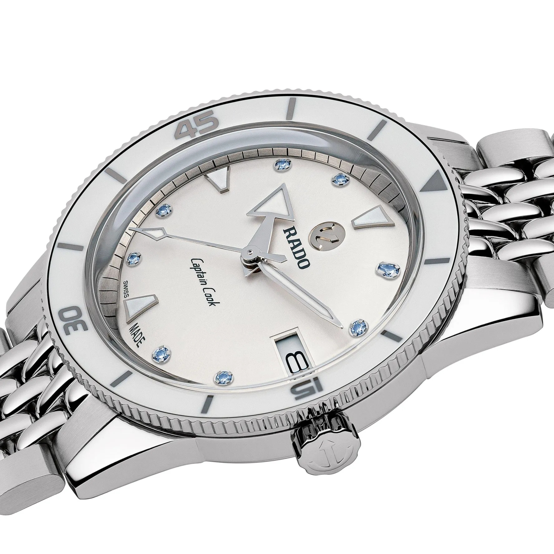 Rado Captain Cook 37mm High-Tech Ceramic Automatic Ladies Watch