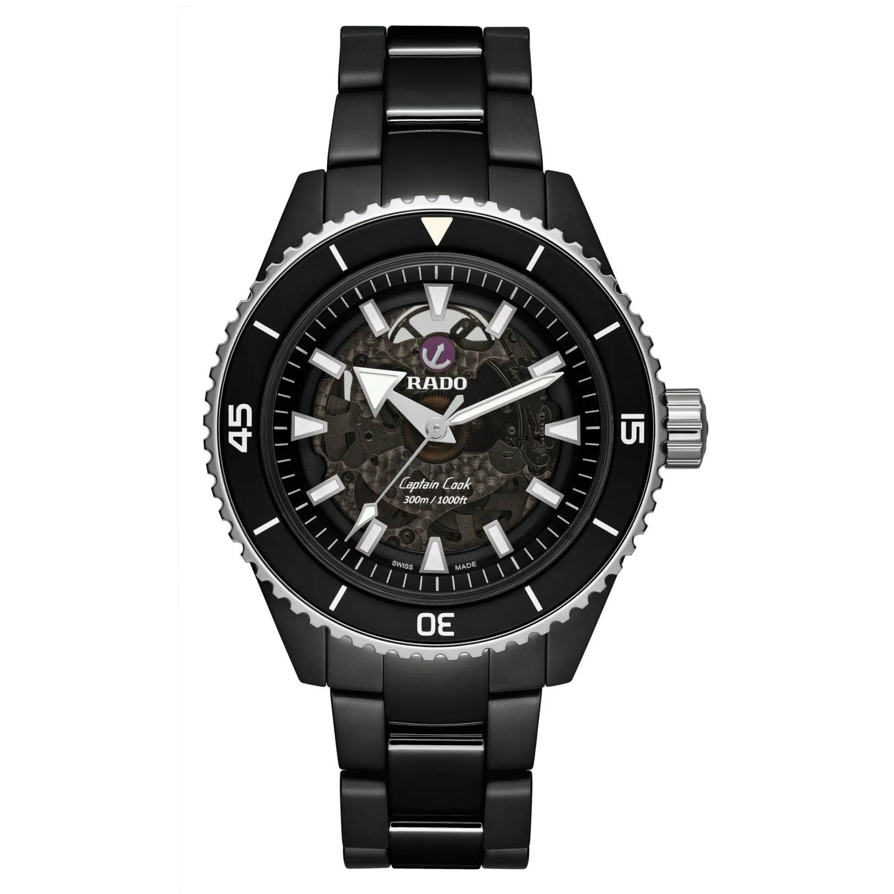 Rado Captain Cook 43mm High-Tech Ceramic Automatic Men's Watch