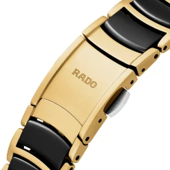 Rado Centrix 30.5mm High-Tech Ceramic and Yellow Gold PVD Diamond Ladies Watch