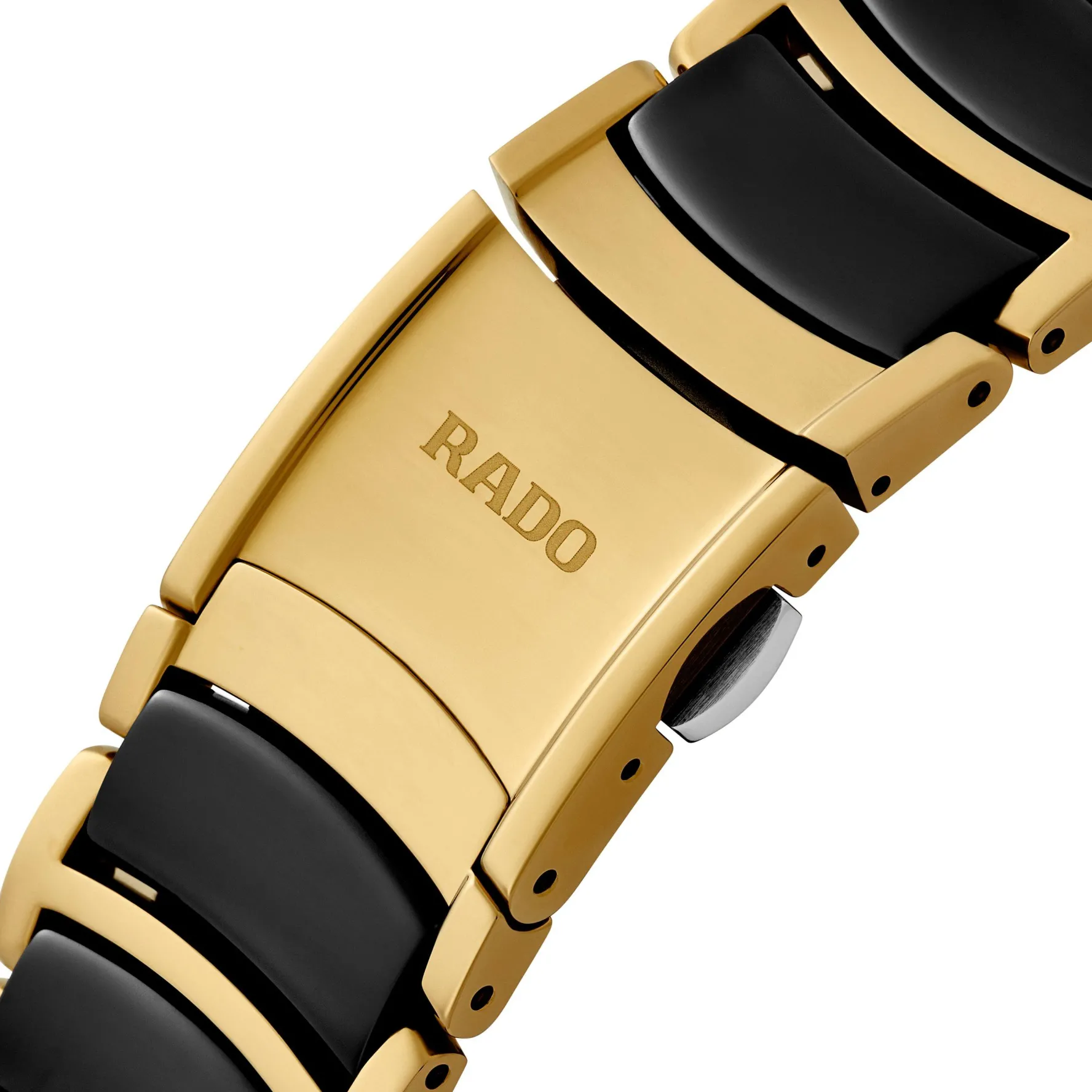 Rado Centrix 39.5mm High-Tech Ceramic and Yellow Gold PVD Diamond Watch