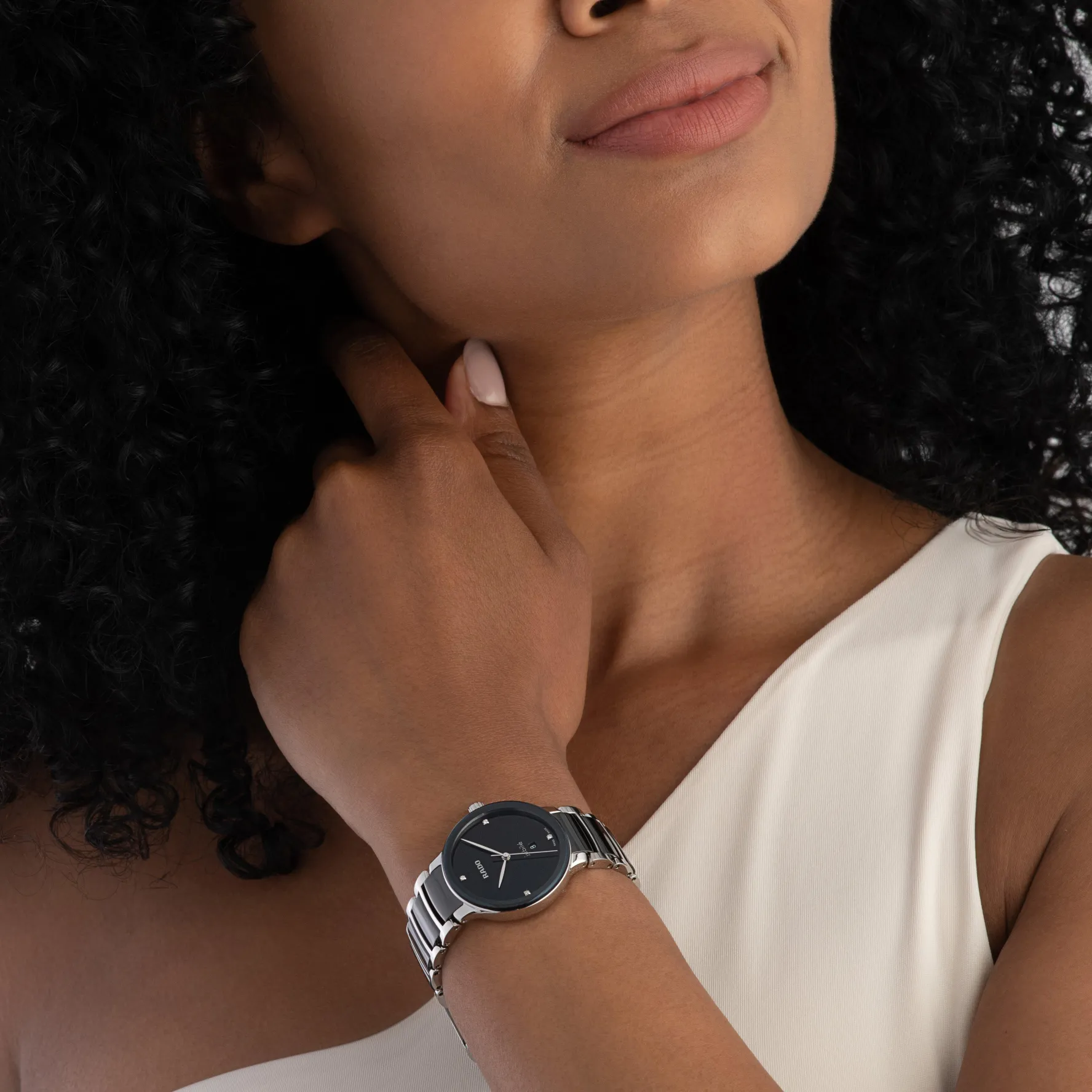 Rado Centrix 30.5mm High-Tech Ceramic Diamond Ladies Watch