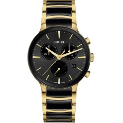 Rado Centrix 41mm Yellow Gold PVD Chronograph Watch