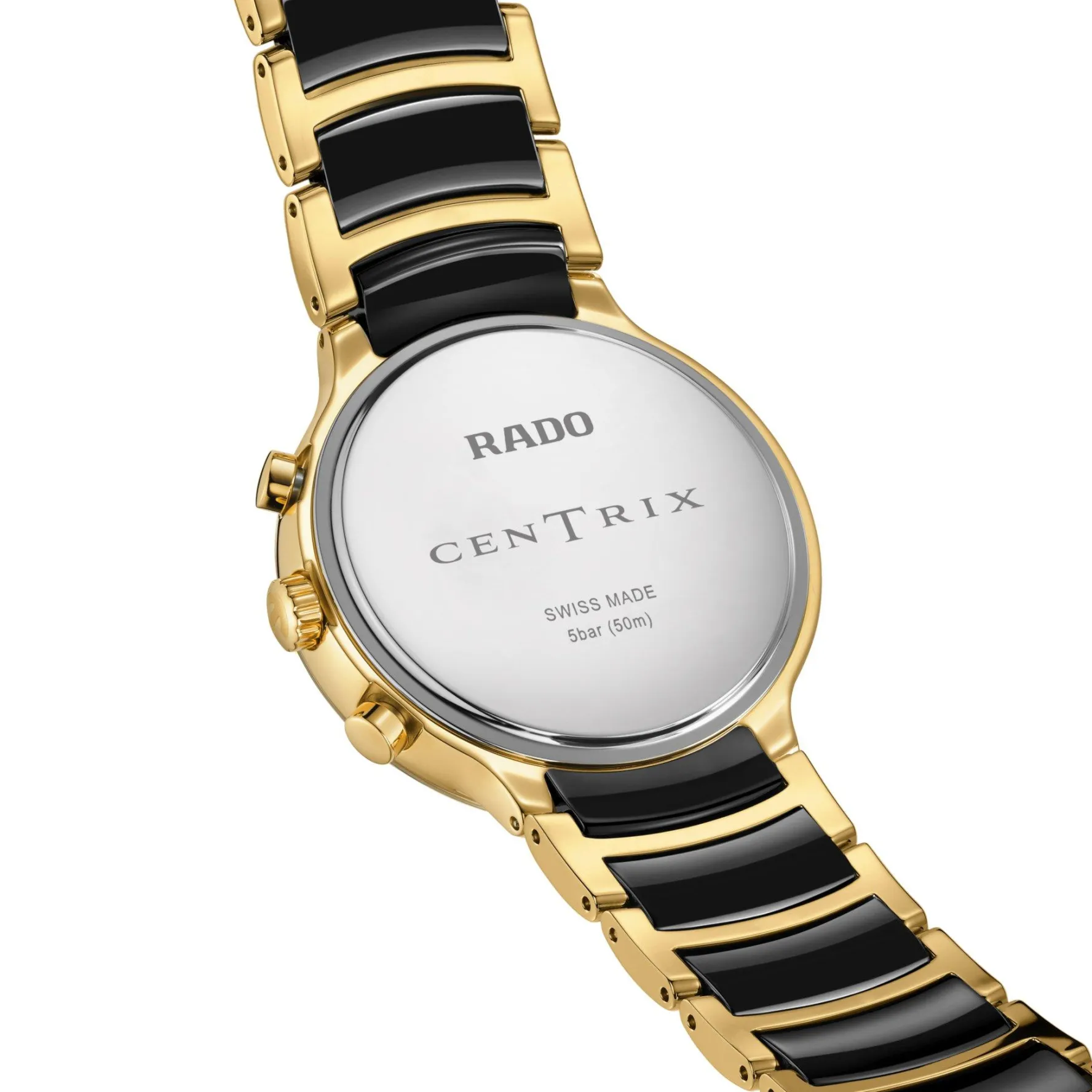 Rado Centrix 41mm Yellow Gold PVD Chronograph Watch