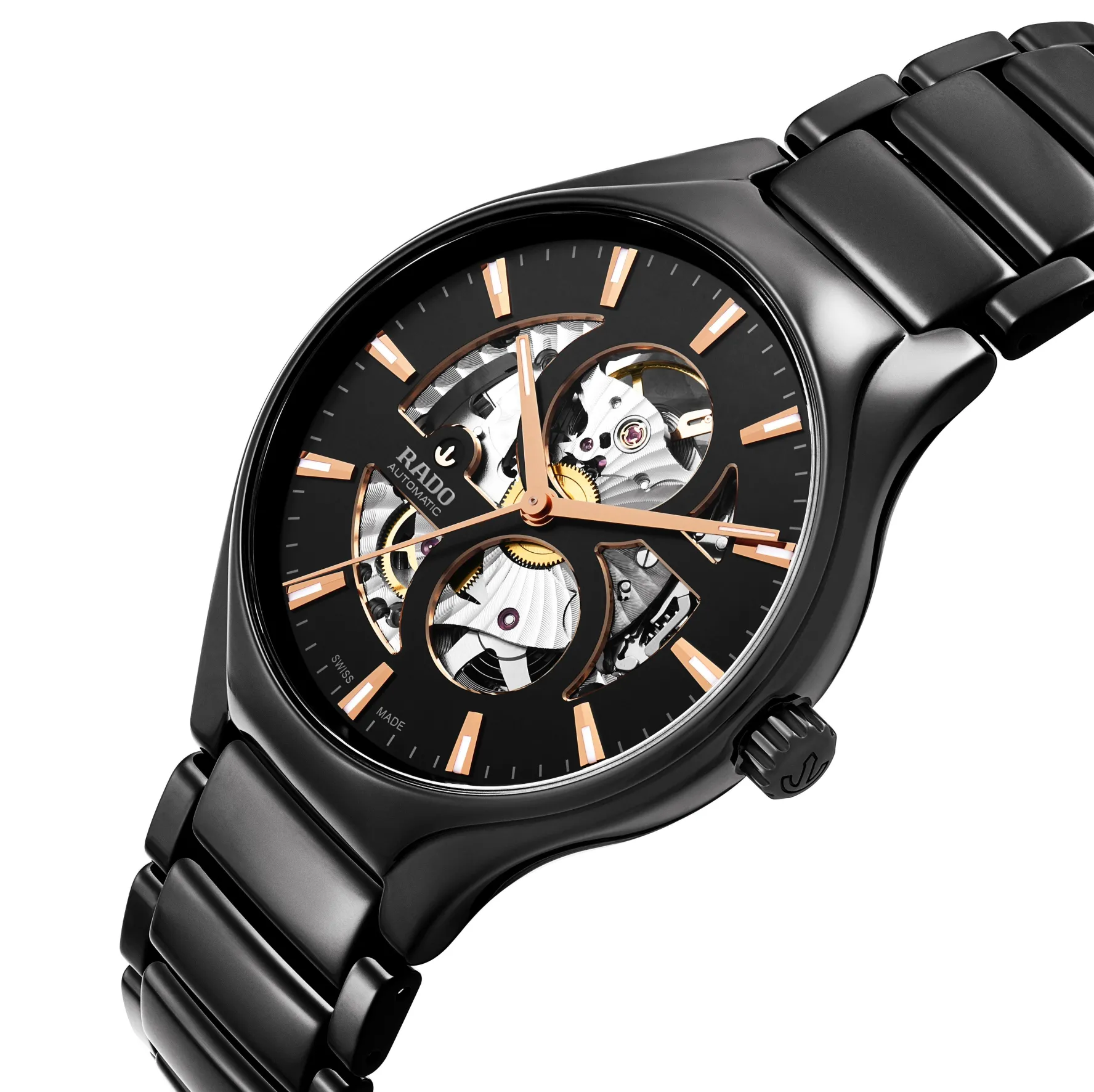 Rado True Round 40mm High-Tech Ceramic Skeleton Automatic Watch