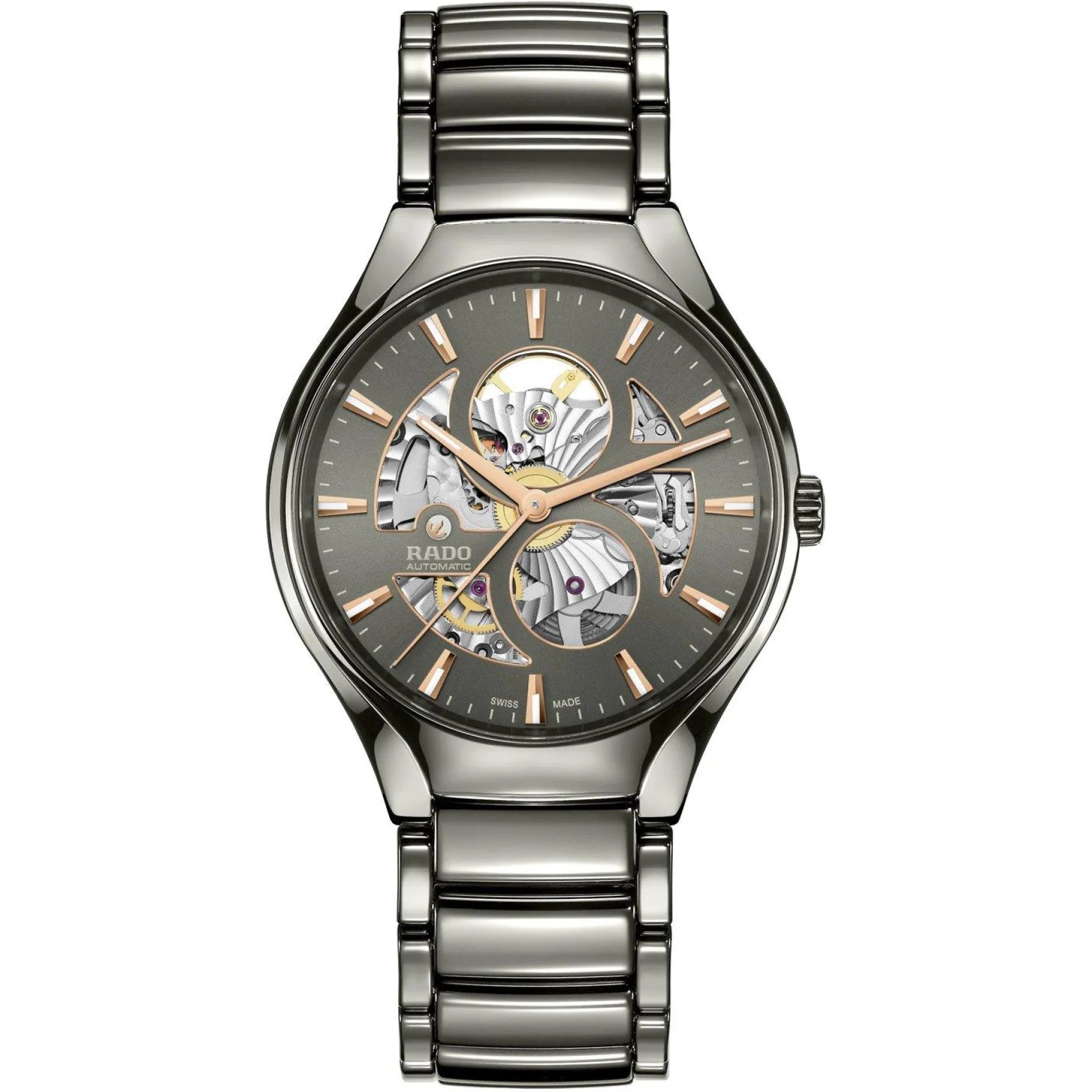 Rado True Round 40mm High-Tech Ceramic Skeleton Automatic Watch