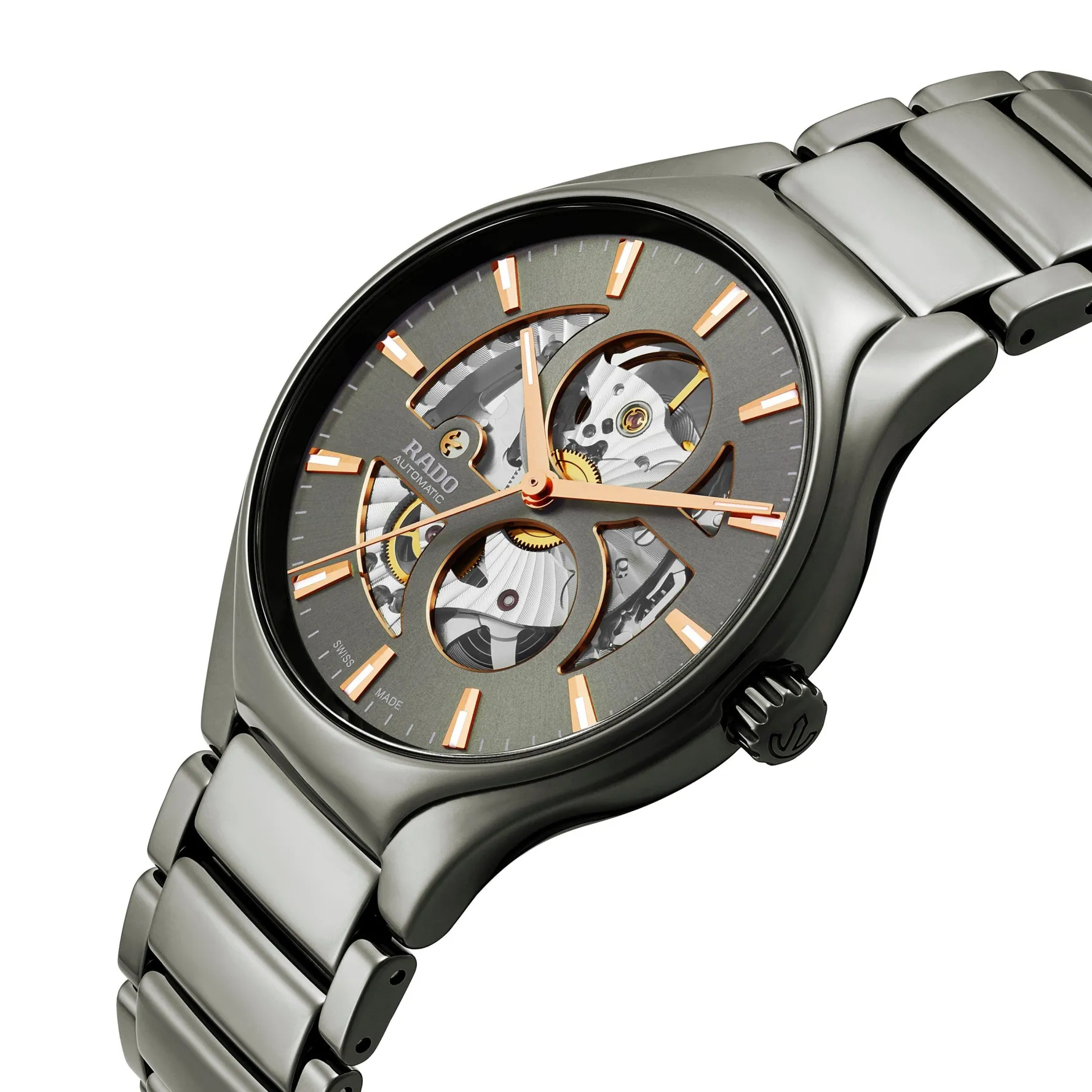 Rado True Round 40mm High-Tech Ceramic Skeleton Automatic Watch