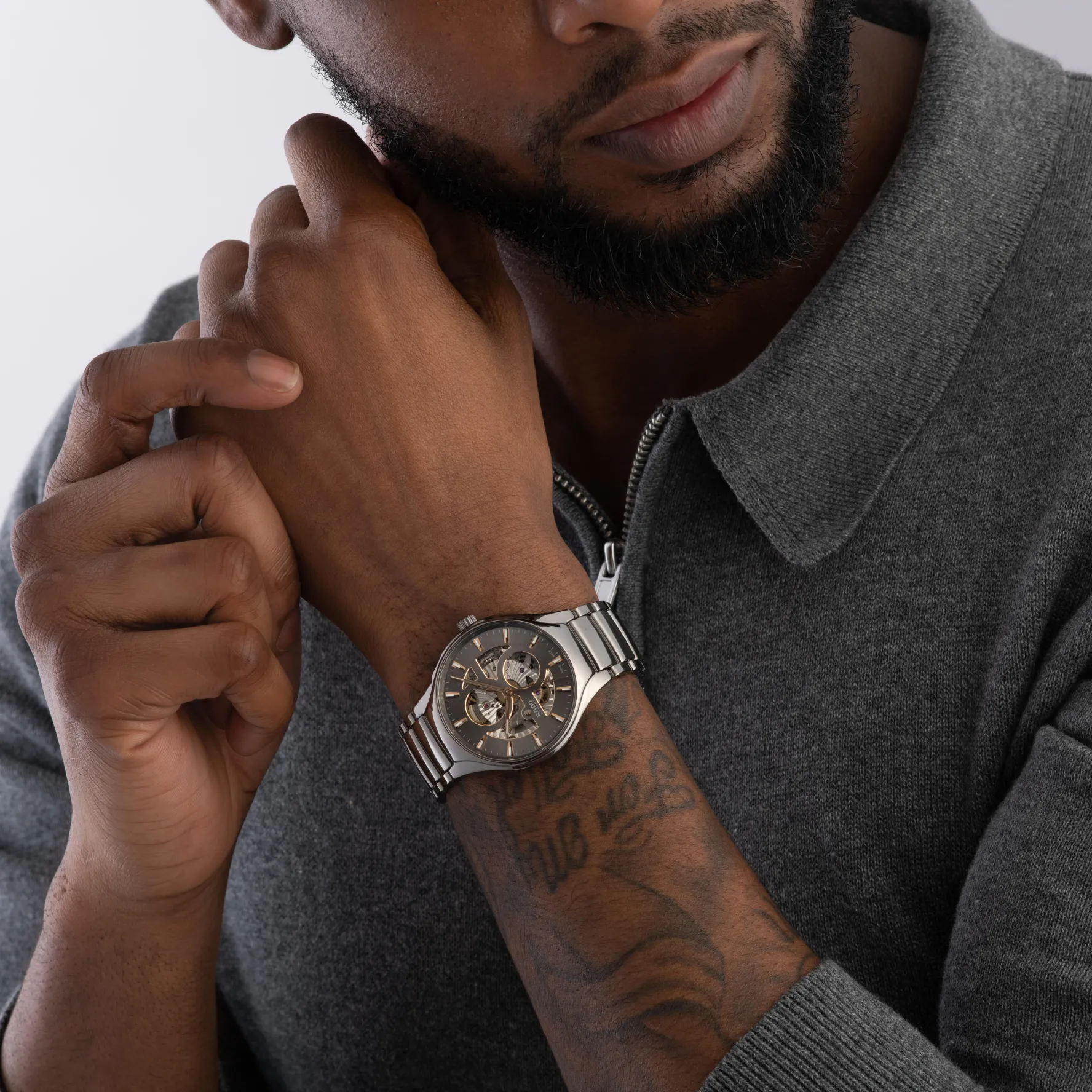Rado True Round 40mm High-Tech Ceramic Skeleton Automatic Watch