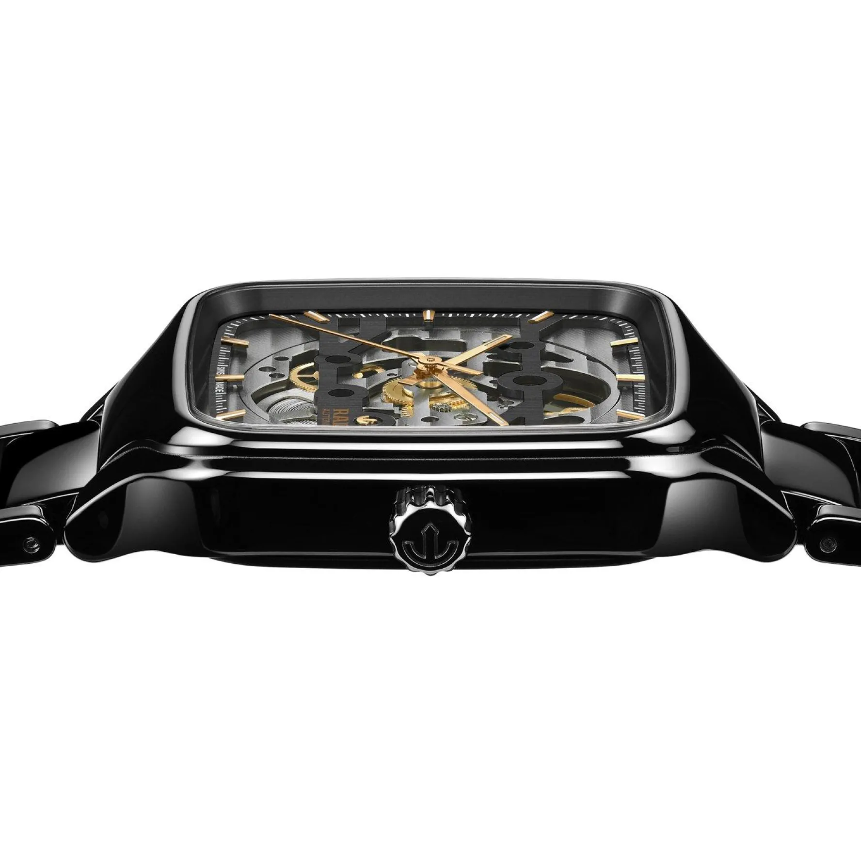 Rado True Square 38mm High-Tech Ceramic Skeleton Automatic Watch